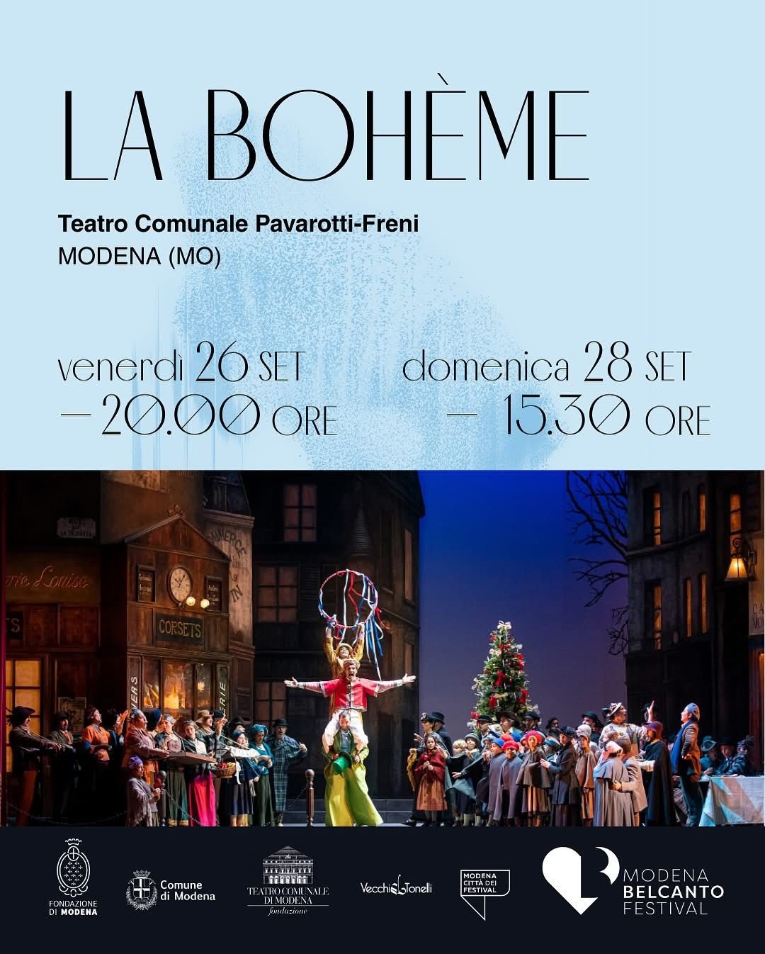 Scena di La Bohème Modena 2025 al Teatro Comunale Pavarotti-Freni